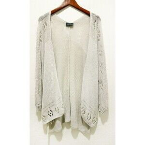 Wooden Ships Sweater S / M Cardigan Slouchy Cotton Creamy Gray Anthropologie